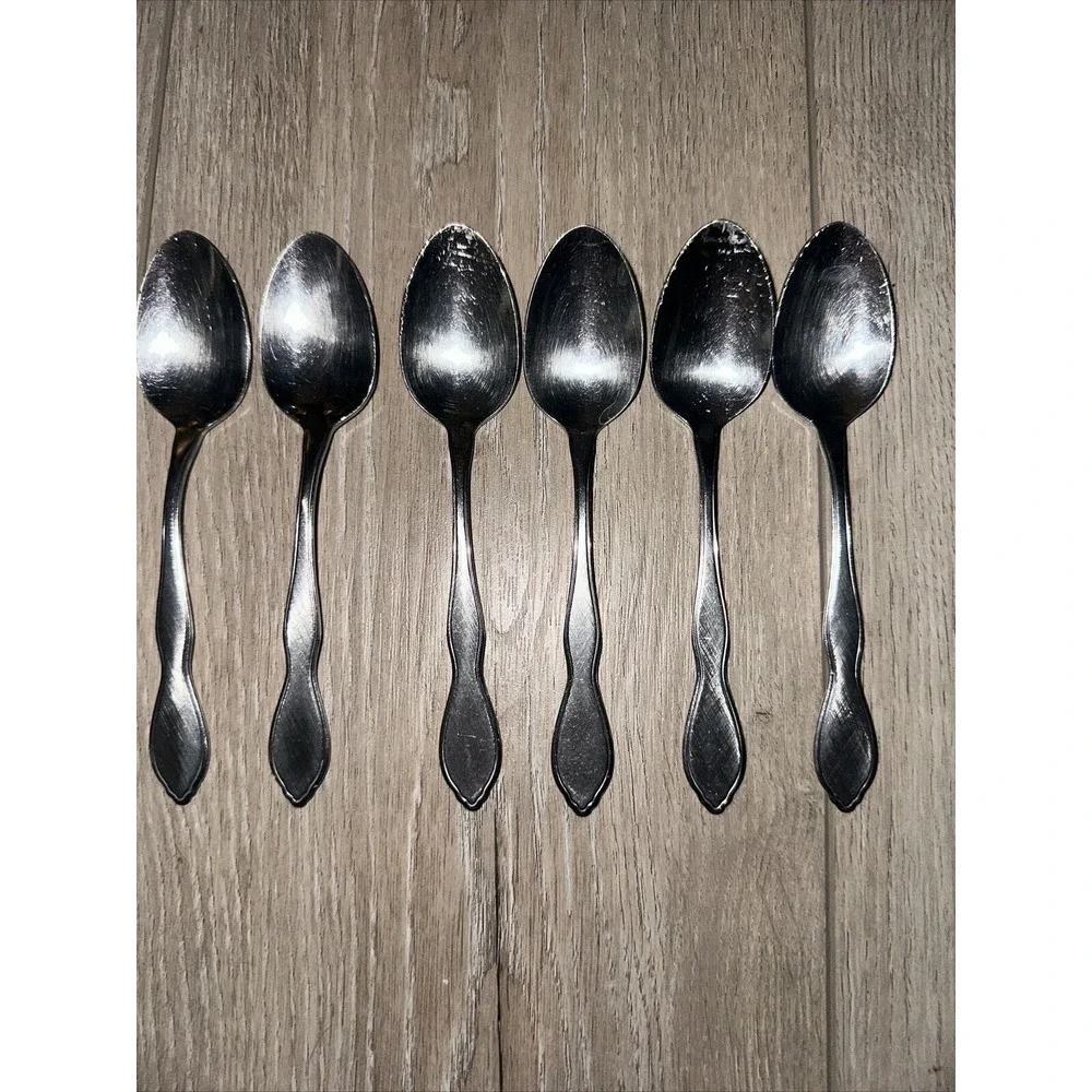 6 PCs Oneida 1881 Rogers Twilight Stainless‎ TEASPOONS 6